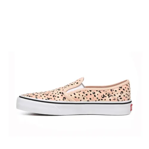 Vans Slip-on Skateboard Shoes Women's Low-Top Pink/Black