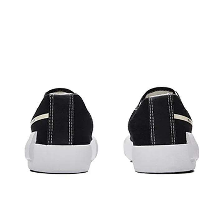 Erke China Fortune Blessing Wear Resistant Low Top Skateboard Shoes Women's Black White-3
