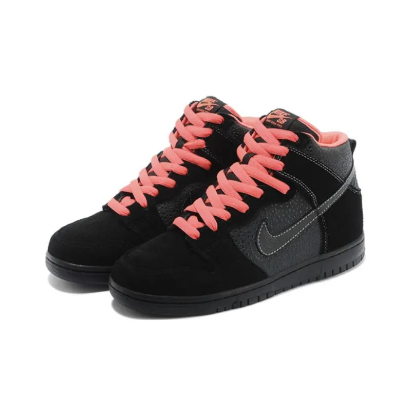 Nike Sb Dunk High Black Safari Atomic Red-1