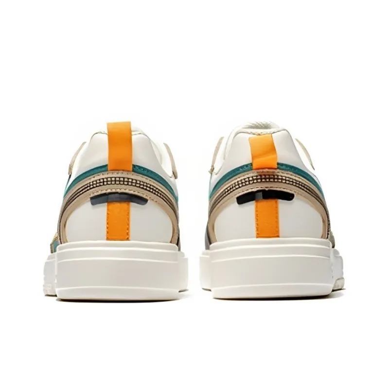 361° Low Top Skateboard Shoes Men's White Black Green-3