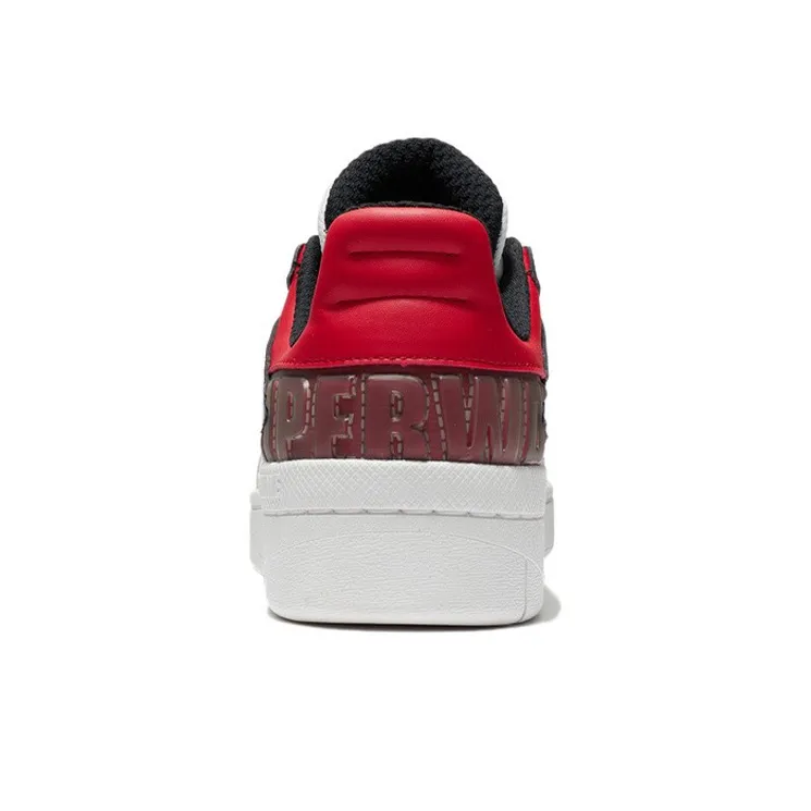 LiNing Wave Superwave Lo Slip Resistant, Abrasion Resistant, Lightweight Low Top Skateboard Shoes Men's Black White Red-5