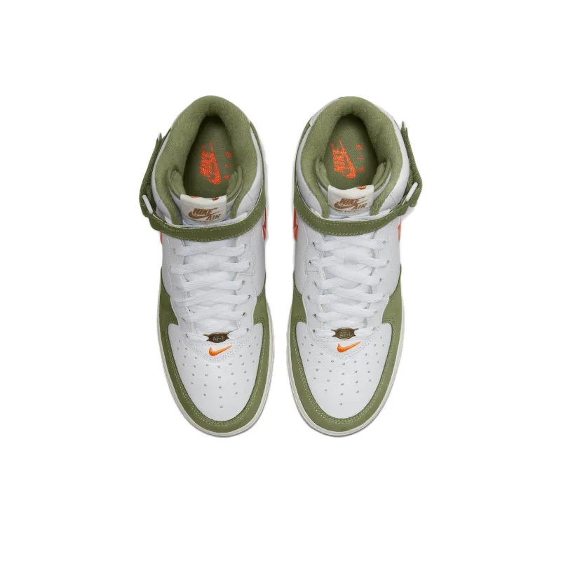 Nike Air Force 1 Mid Qs 'Olive Green Total Orange'-3