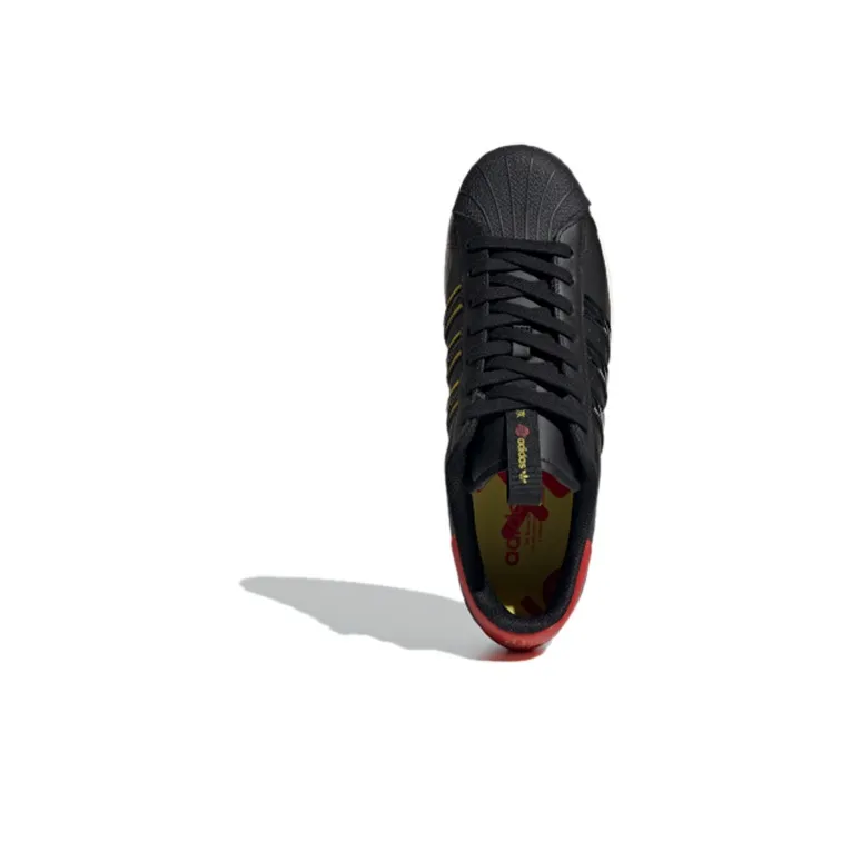Adidas Originals Superstar Shoes 'Black Scarlet Red'-4