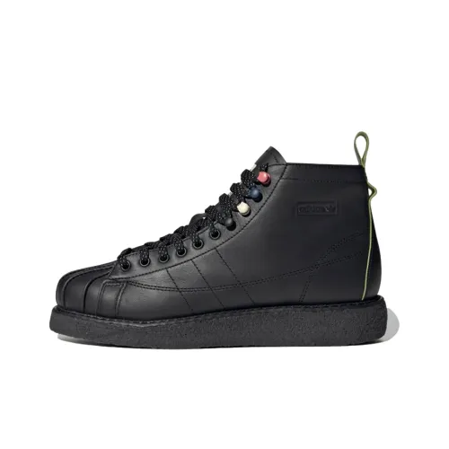 Adidas Originals Superstar Skateboard Shoes Women's High-Top Black