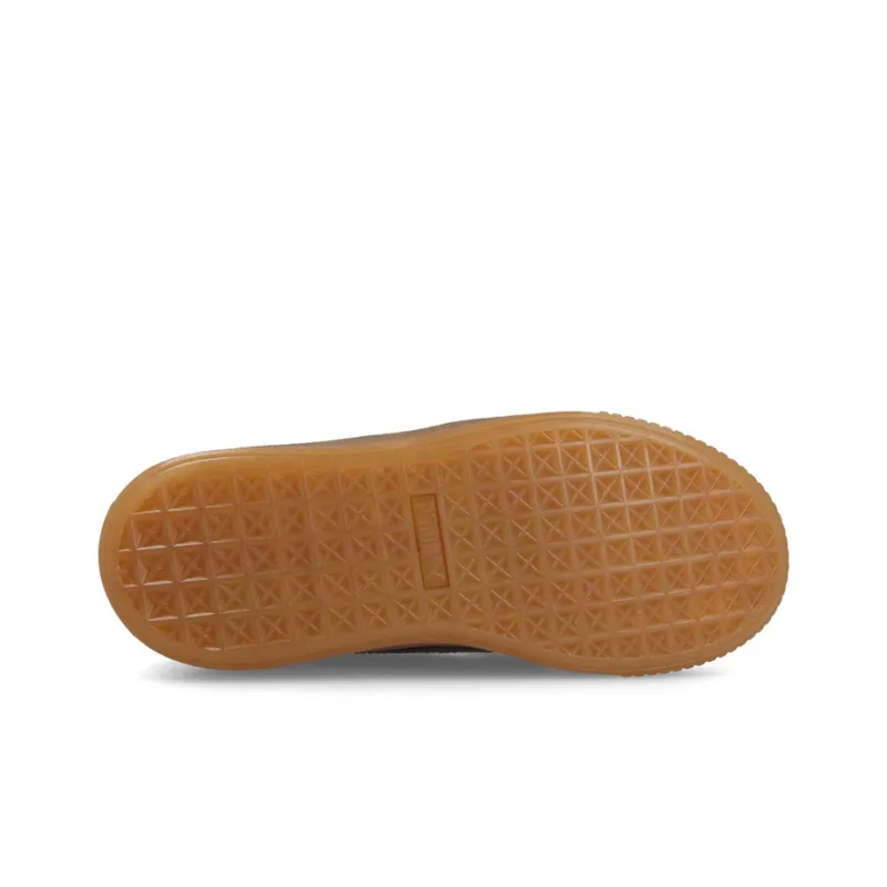 PUMA Basket Platform Kiss Lightweight And Breathable Low-Top Skateboard Shoes Women's Red-3