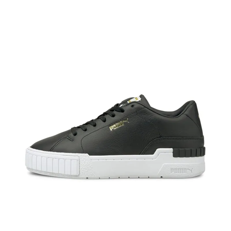 PUMA Cali Sport Clean Slip-Resistant Lightweight Wear-Resistant Low-Top Skateboard Shoes Women's Black White-0