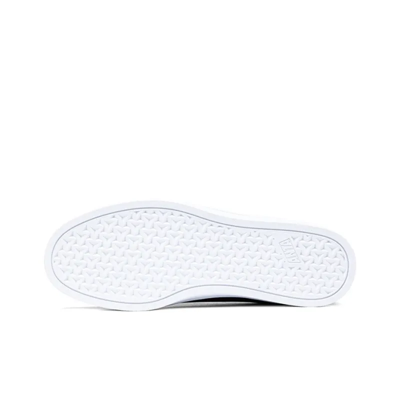 Anta Anti Slip Wear Resistant Low Top Skateboard Shoes Men's Black-6