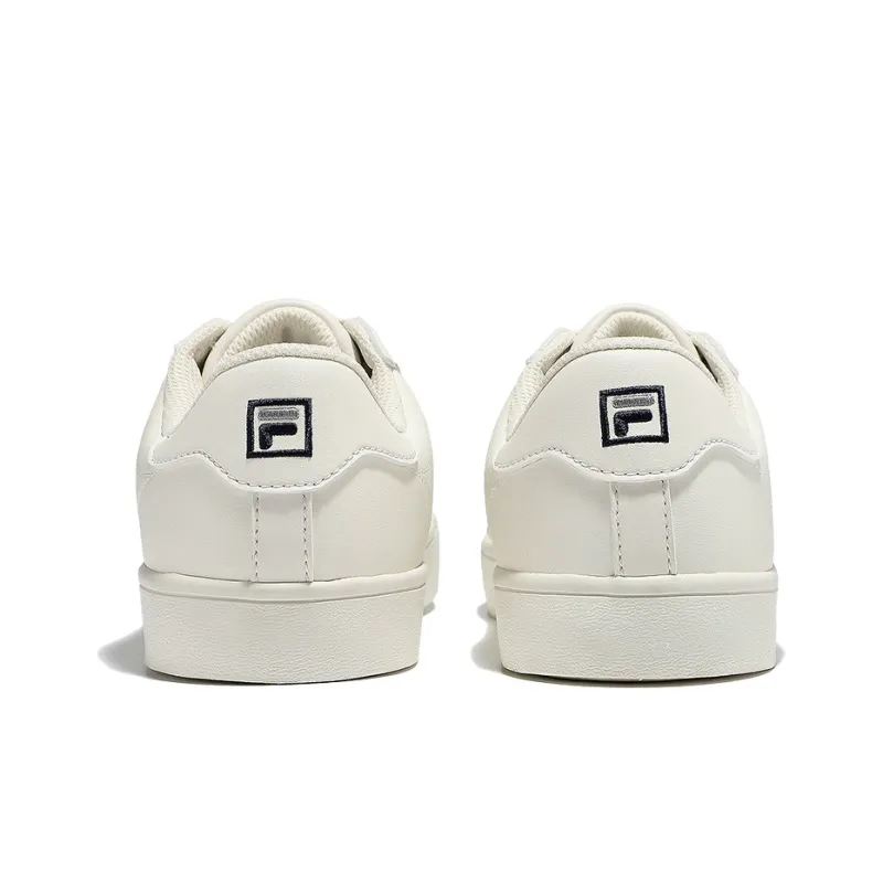 FILA Court Deluxe Anti Slip Wear Resistant Low Top Skateboard Shoes Unisex Beige White Blue Korean Style-3