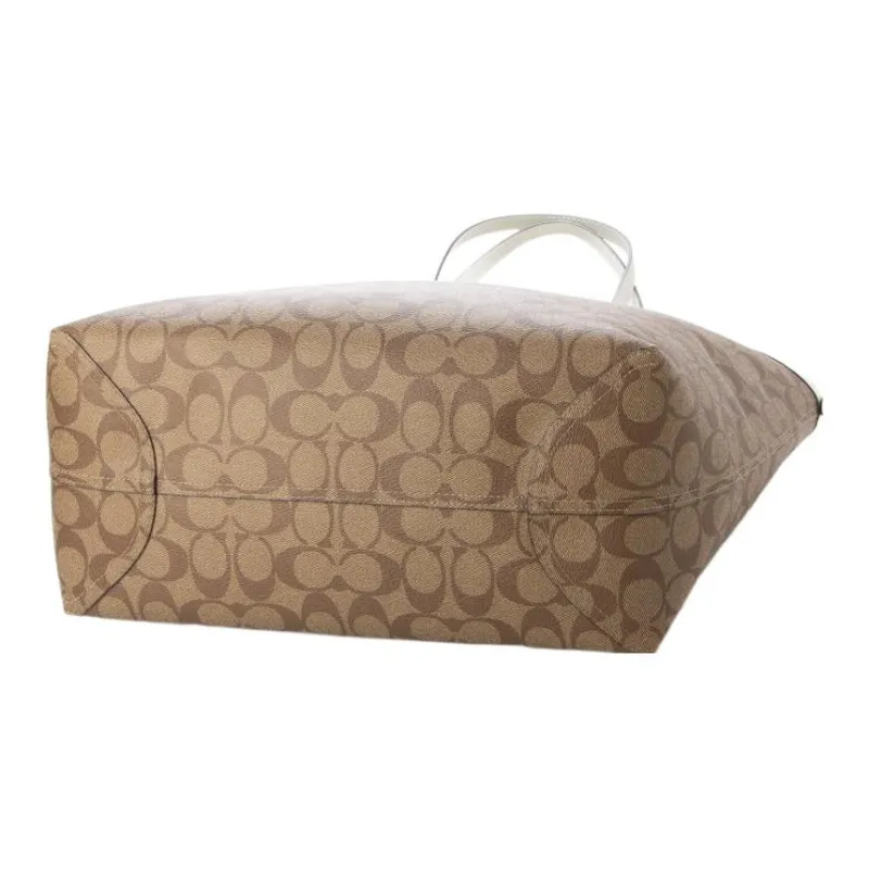COACH City PVC Tote Bag Shopping Bag Shoulder Bag Handbag Large Size Women's Brown-2