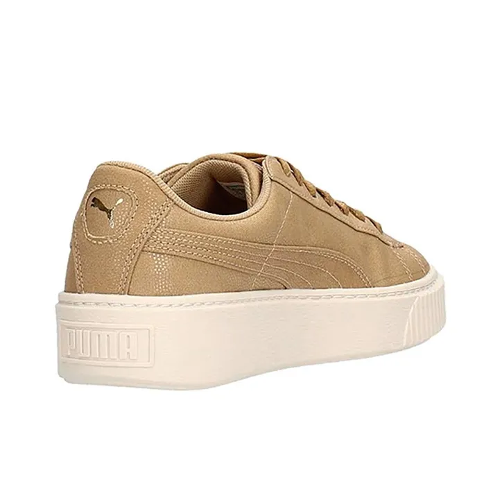 PUMA Basket Platform Cv 'Wheat White' Women's-3