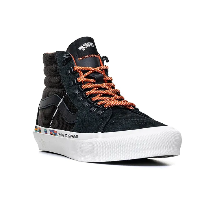 Vans SK8 Skateboard Shoes Unisex High Top Black/White-2