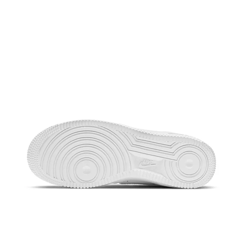 Nike Kids Air Force 1 Low LE 'White On White' Sneakers-3