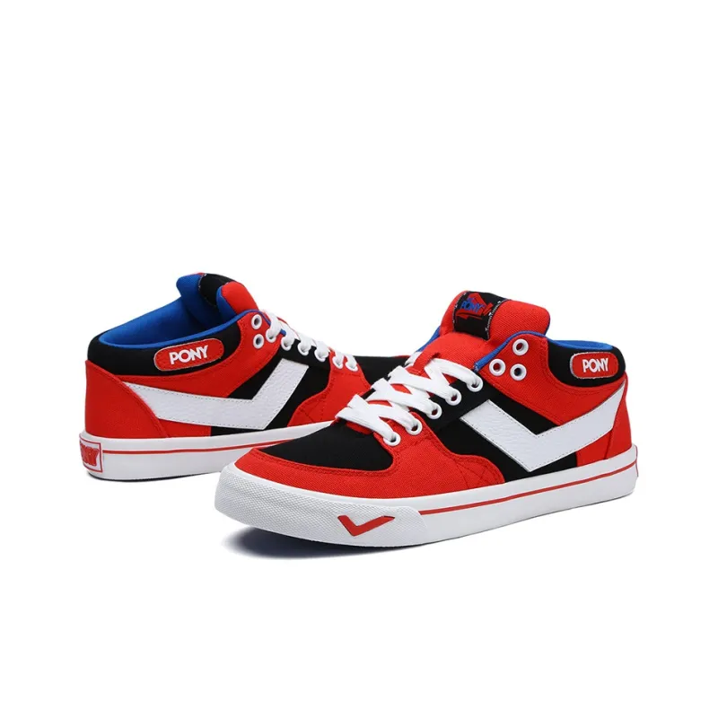 PONY Atop Low Top Skateboard Shoes Men's Red-2