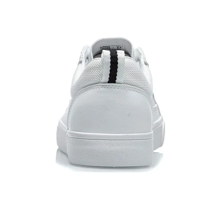 LiNing Durable Breathable Low Top Skateboard Shoes Men's Standard White-4