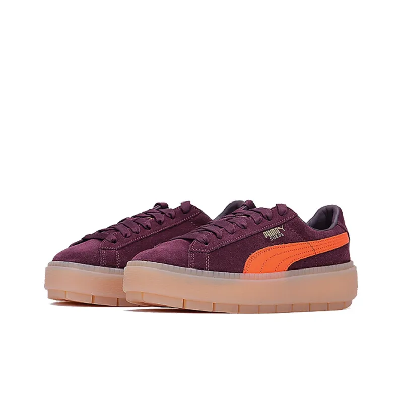 PUMA Suede Platform Trace 'Winetasting Flame' Women's-2