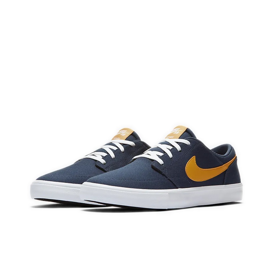 Nike Sb Skateboard Portmore Ii Solar Cnvs Blue Yellow POIZON