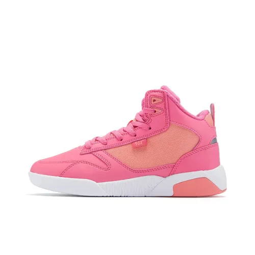 361° High Top Winter Padded Skateboard Shoes Women's Peach Red