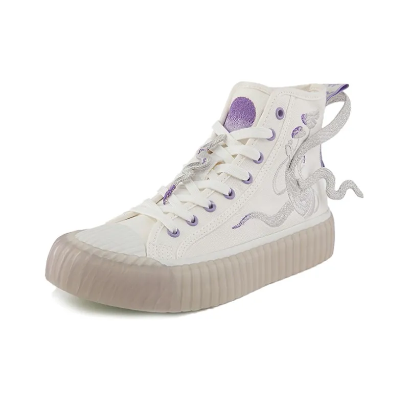 Kappa Artist Collaboration Slip Resistant Coverage High Top Skateboard Shoes Unisex White-2