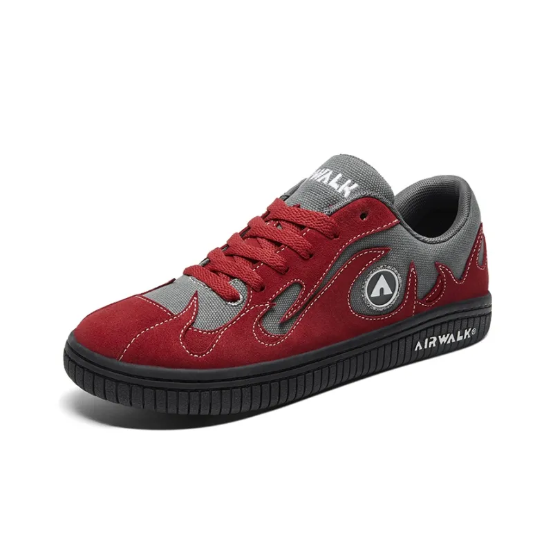 Airwalk Flame Collection Lightweight And Breathable Low Top Skateboard Shoes Men's Red-1