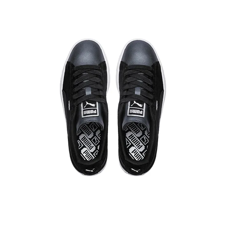 PUMA Suede Shimmer Black/Grey Low Board Shoes Women's-3