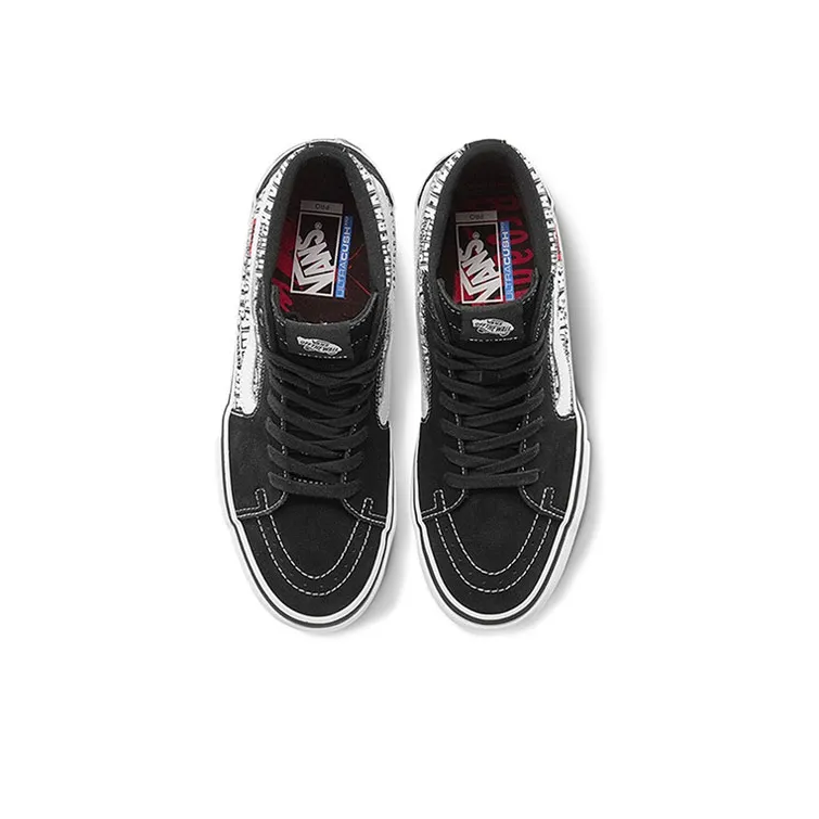 Vans Baker SK8 Hi Pro 'Black White'-2