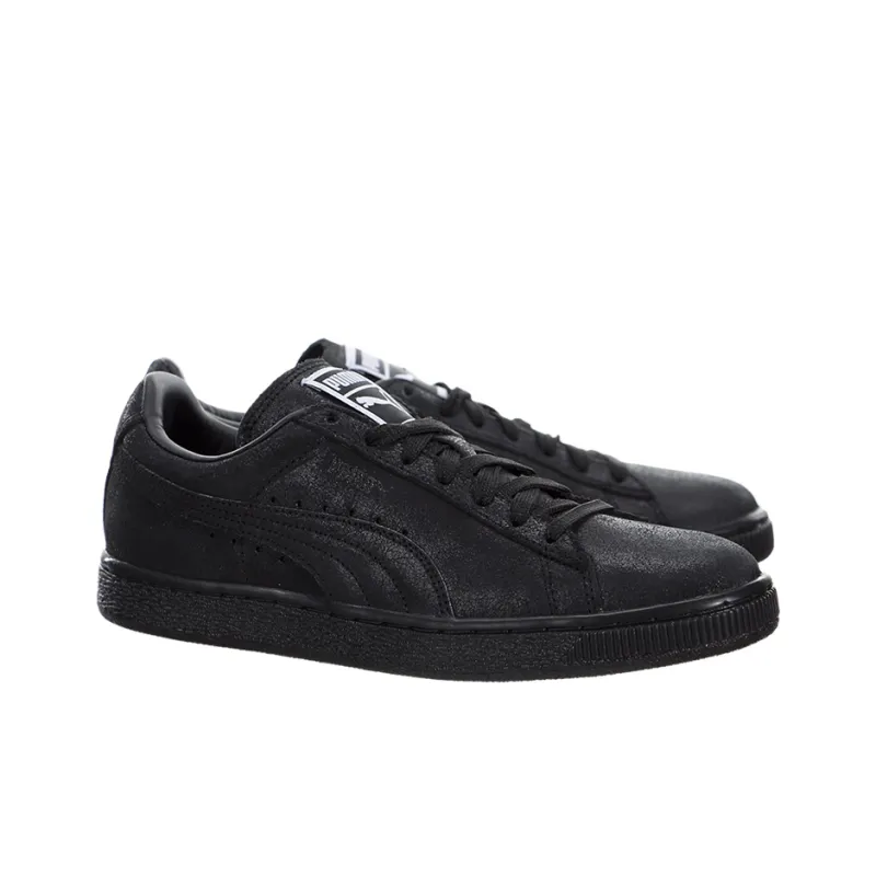 PUMA Suede Classic Lightweight Low Top Skateboard Shoes Women's Black-1