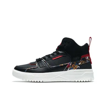 XTEP Cow Turns The World Skateboard Shoes Women's High Top Black