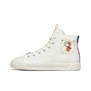 ANTA X Snoopy Skateboarding Series Sneakers High 'White' Women's