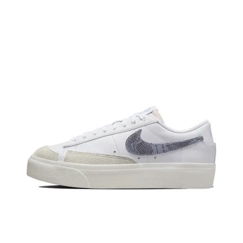 Nike Blazer Skateboard Shoes Women's Low-Top White/Purple/Black