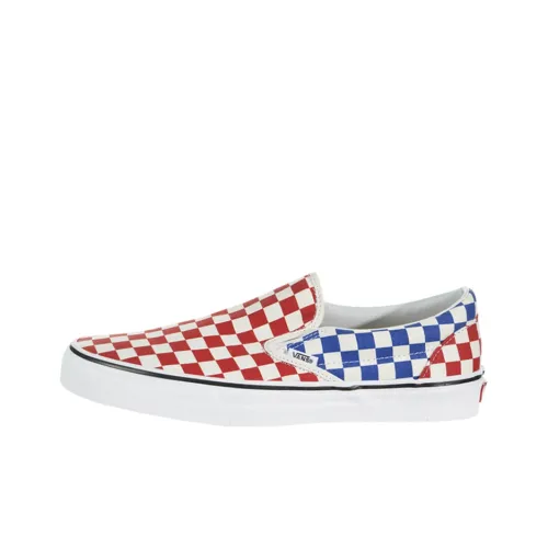 Vans Classic Slip-On Checkerboard Red Blue