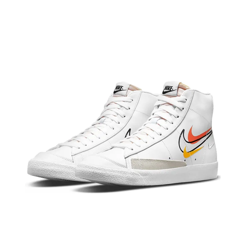 Nike Blazer Mid 77 Multi Swoosh White-2
