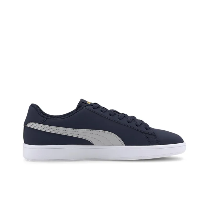 PUMA Smash V2 Buck Lightweight Low-Top Skateboard Shoes Women's White Blue-1
