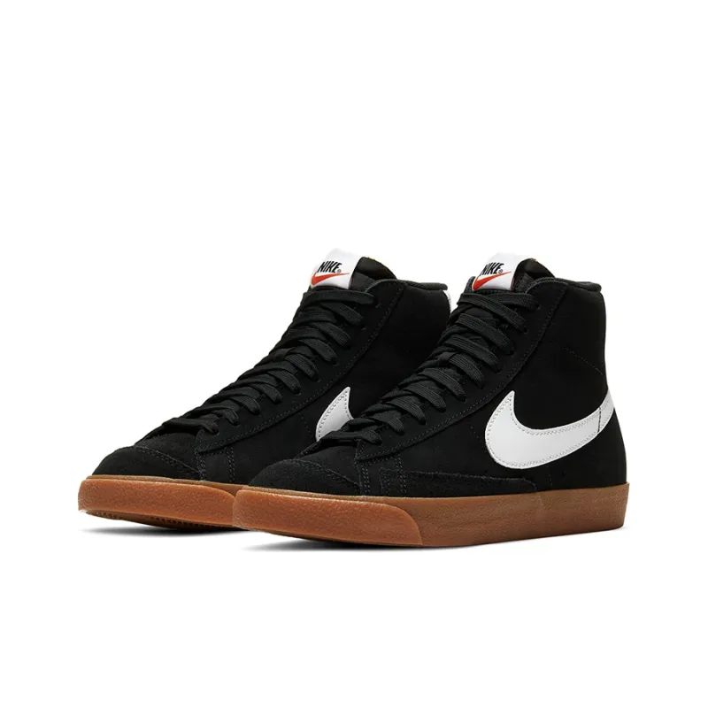 Nike Blazer Mid 77 Black White Gum Women's-2