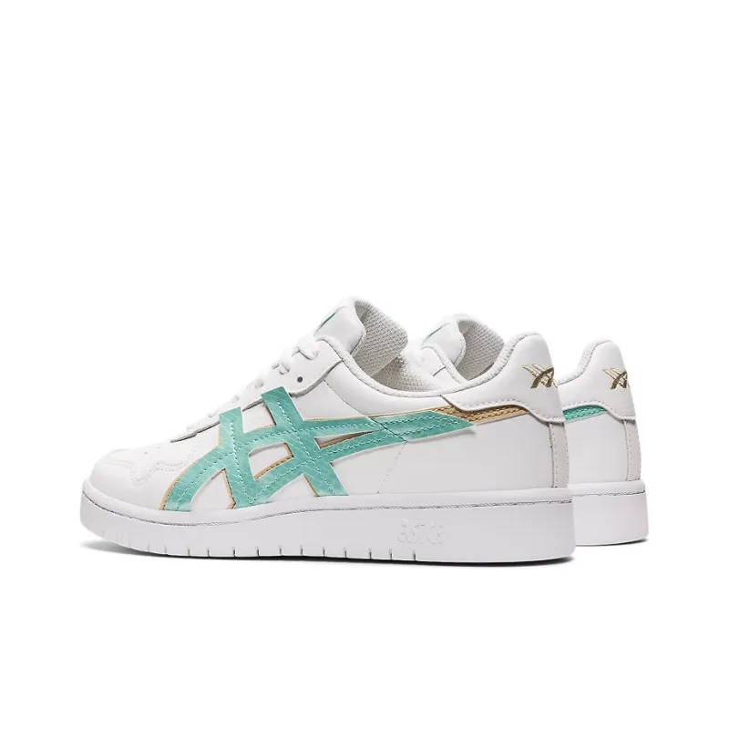 Asics JAPAN S Anti Slip Wear Resistant Low Top Skateboard Shoes Women's White Mint Green-3