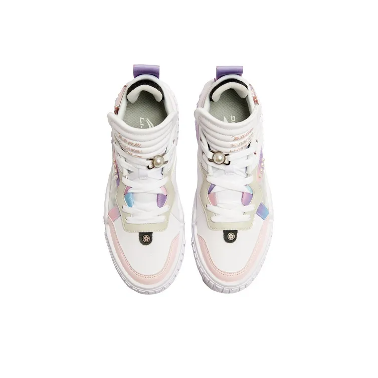LiNing 001 Unblock Anti Slip Wear Resistant Low Top Skateboard Shoes Women's Cherry Blossom Pink-2