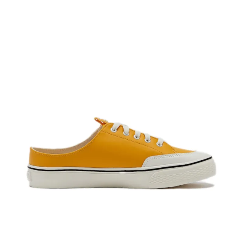 FILA Slip-Resistant Cushioning Lightweight Low-Top Skateboard Shoes Unisex Ginger Yellow Korean Style-1