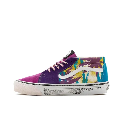 Vans Vault UA OG Sk8-Mid LX Aries Weed Leaf Purple Yellow