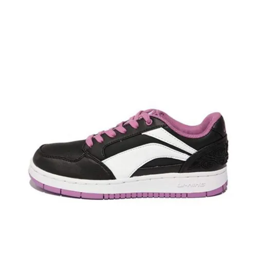 LINING Skateboard Shoes Women's Low-Top Black/Maroon/Pink/White