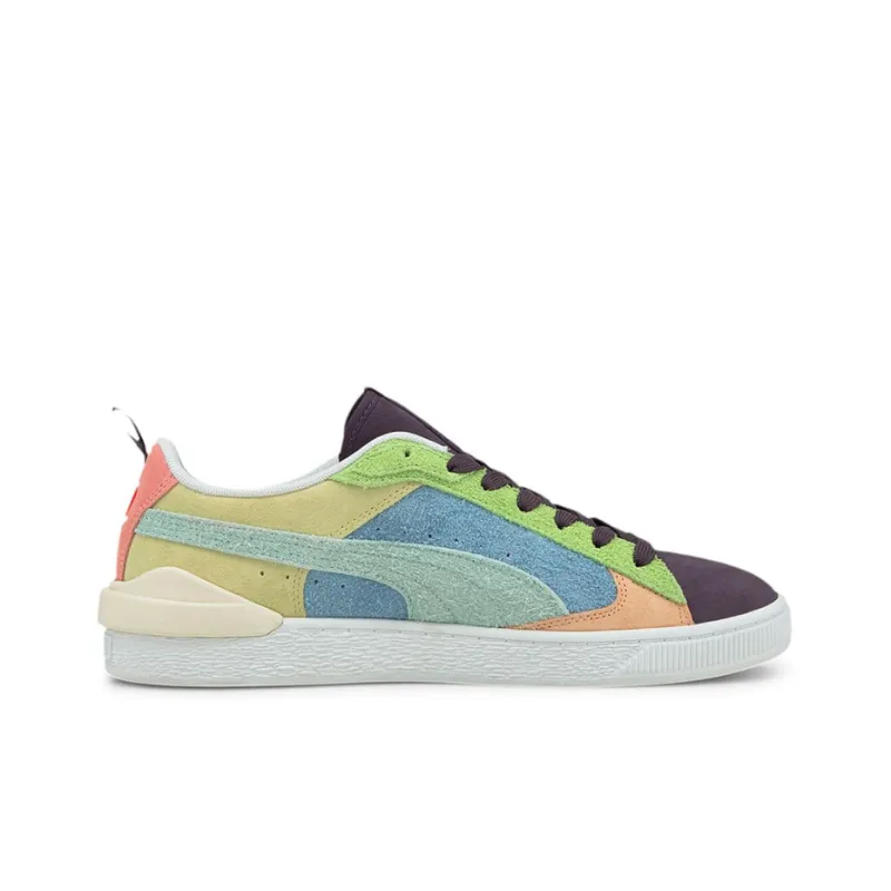 PUMA Suede Bloc Wtformstrip Leisure Board Shoes Purple/Blue/Green-1