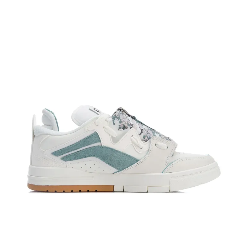 LiNing Wei Wu PRO Skateboard Shoes Men Low Top White/Green/Brown-1