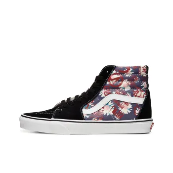 Vans SK8 HI Flowers Graffiti Unisex 'Black Blue Red'