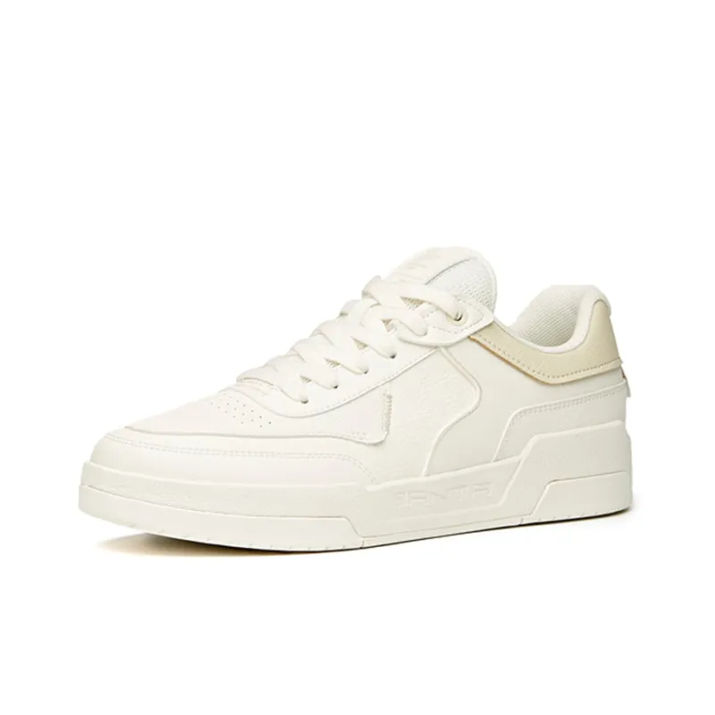 Anta Low Top Skateboard Shoes Men's White Yellow-2