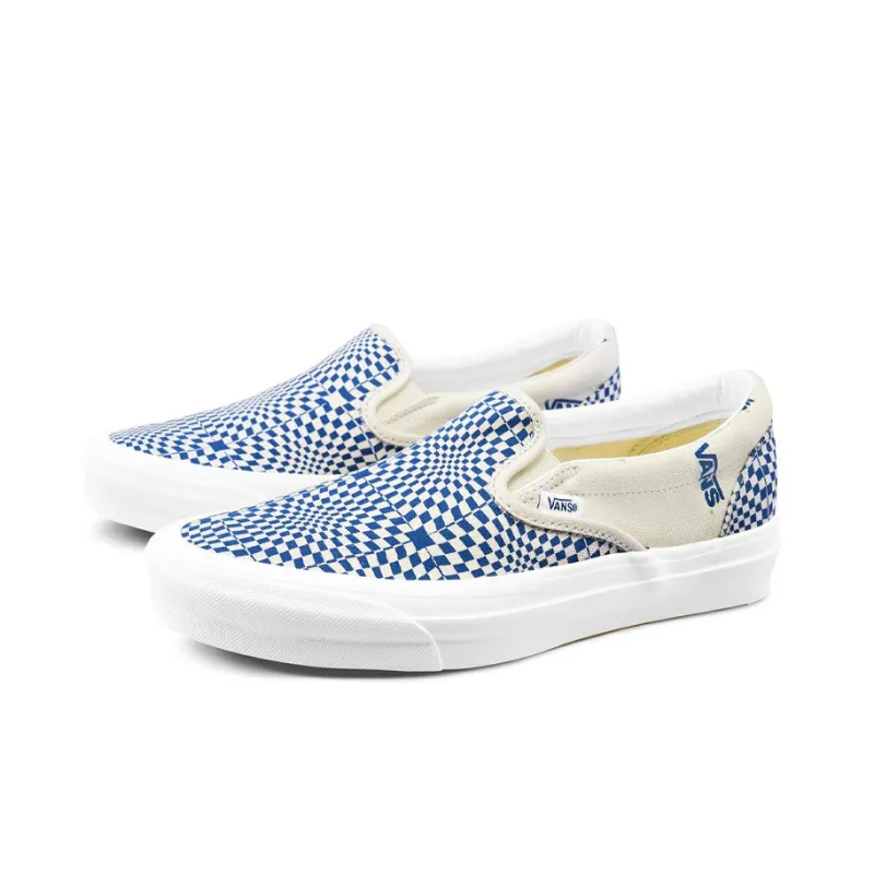 Vans Slip On Optical Check True Blue-1