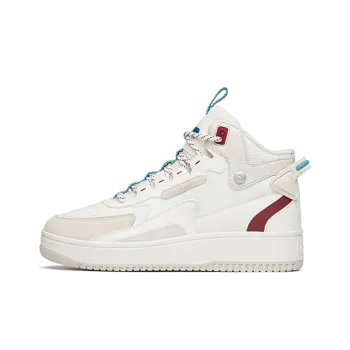 Anta Fashion Collection Lightweight High-Top Skateboard Shoes Women's White Gray