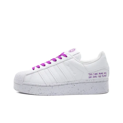 Adidas Superstar Bold Clean Classics Collection White Shock Purple Women's