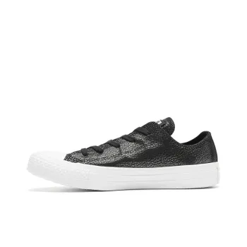 Converse All Star Ctas OX Slip Resistant Cushioning Low Top Skateboard Shoes Unisex Black Silver