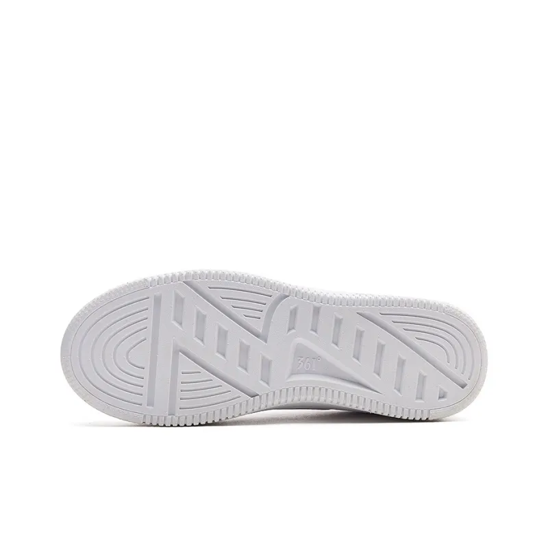 361° Air Force One Anti Slip Wear Resistant Low Top Skateboard Shoes White Gray-4