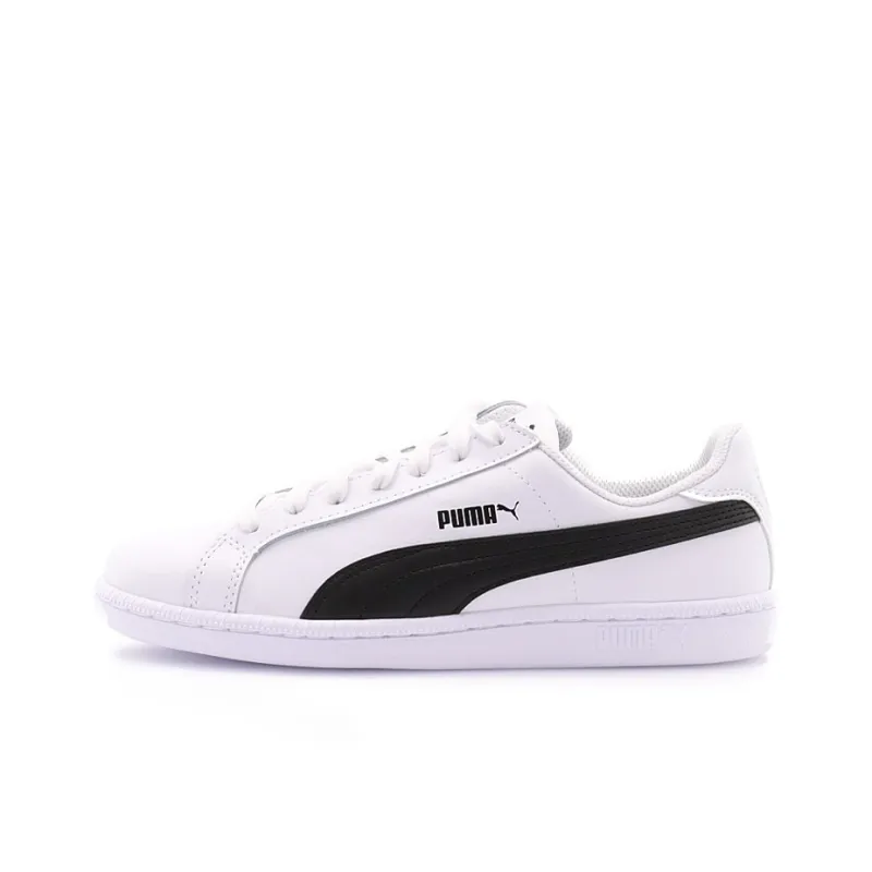 PUMA Smash L Coverage Support Low Top Skateboard Shoes Unisex White Black-0