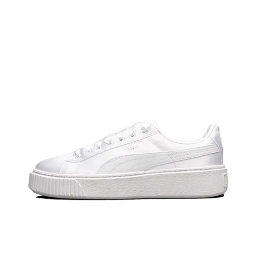 PUMA Basket Skateboard Shoes Unisex Low-Top White