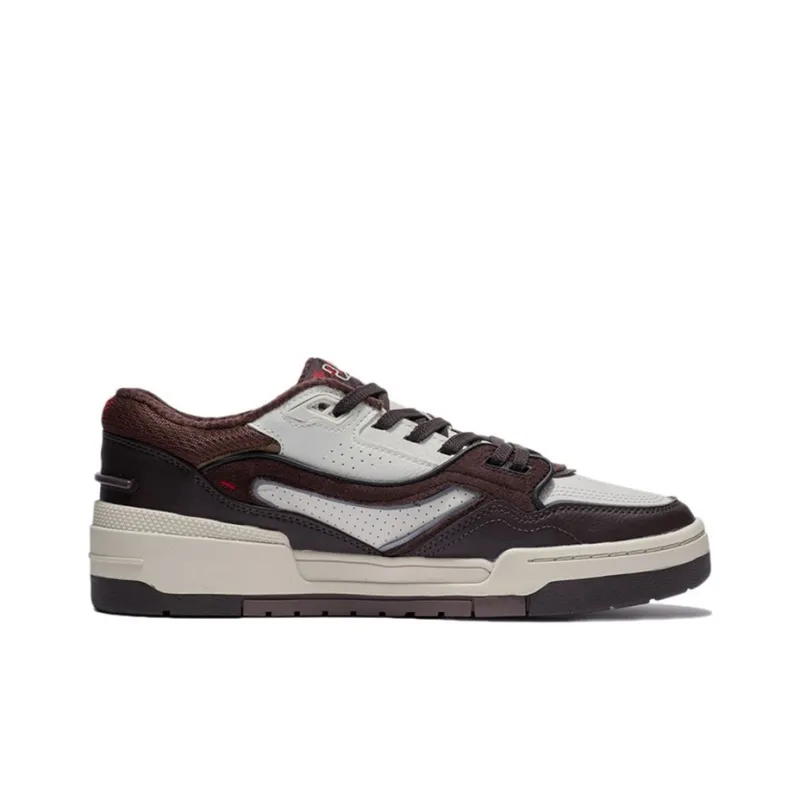 LiNing 001 BTC Slip Resistant, Abrasion Resistant, Lightweight Low Top Skateboard Shoes Men's Burnt Oak Umber-1